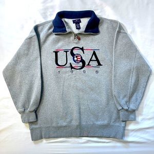 Vintage 1996 USA Quarter Zip Fleece